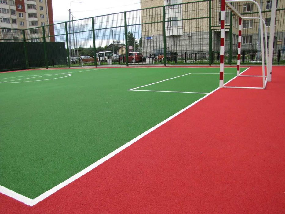 Строительство футбольных и баскетбольных полей!