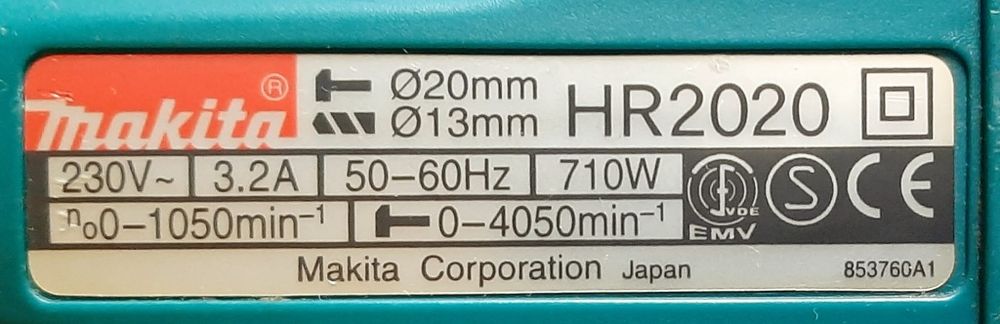 Ciocan rotopercutor HR2020, 710W 1050 rpm Makita
