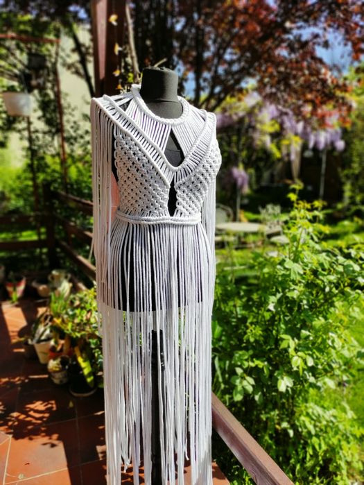 Rochie - compleu, boho macrame, festival dress