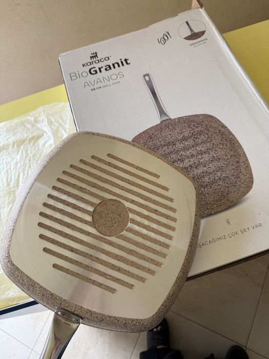 Tigaie pentru gratar Wood bio granit 28 cm