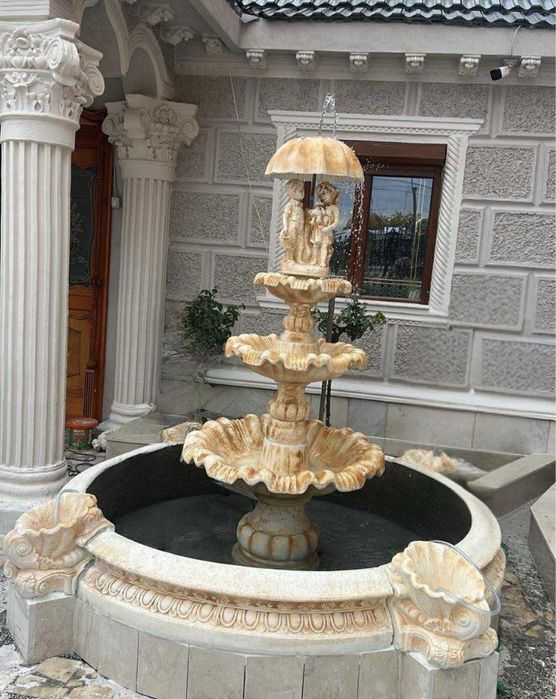 Fantana arteziana cu bazin la doar 3.700 .totul din beton alb