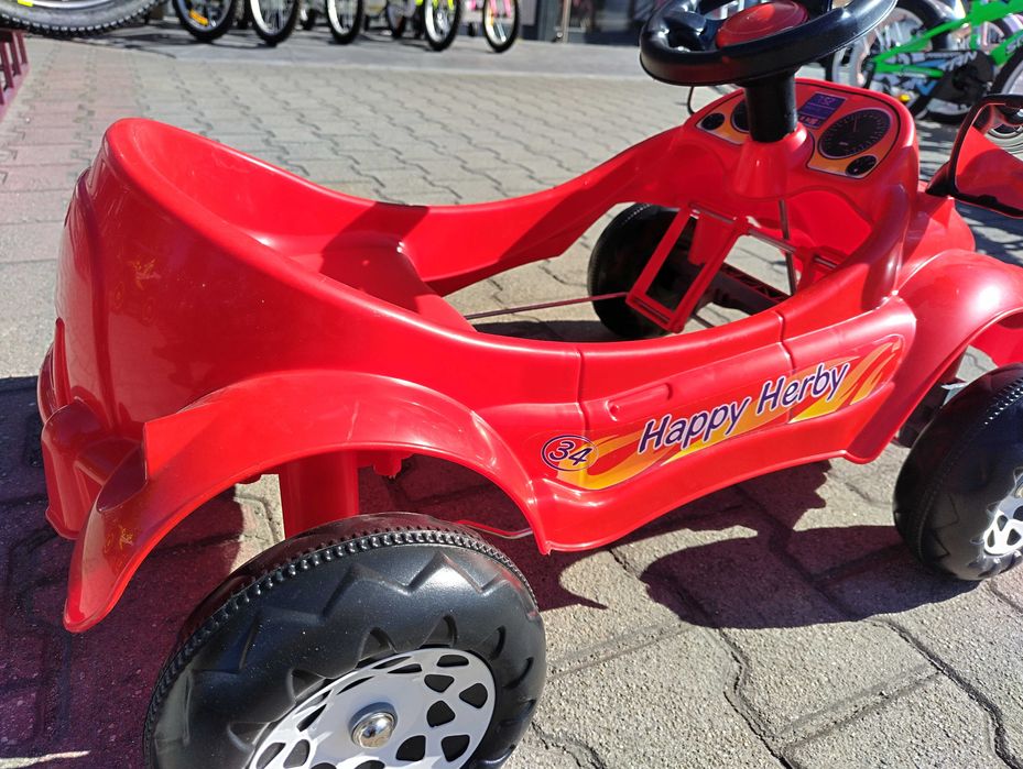 PILSAN Детска кола с педали HAPPY HERBY червен
