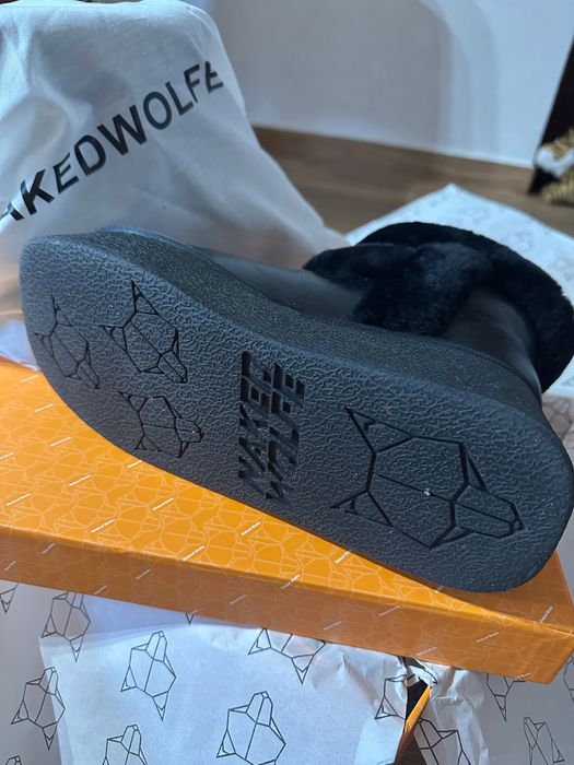 Ghete noi negre NAKED WOLFE din piele naturala, marimea 37