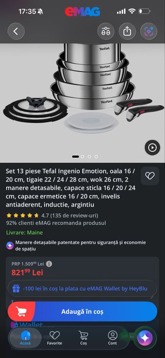 Set Tefal Ingenio Emotion Induction 13 piese