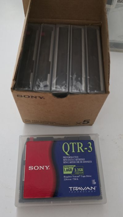 Lot Casete Backup Date Retro - QIC / Travan (HP, Sony, 3M, BASF) Noi și Folosite