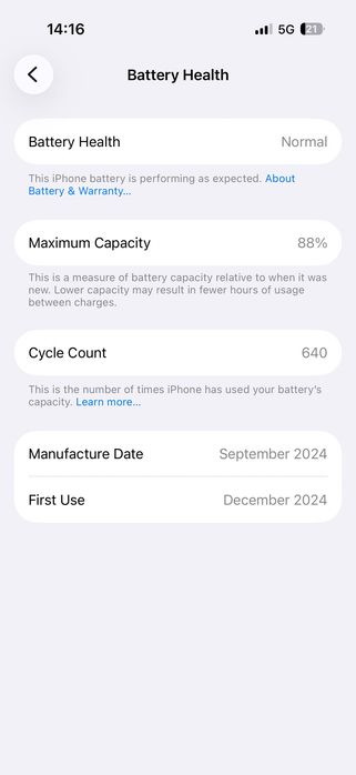 iPhone 16 Pro 128GB Natural Titanium | A1 | 88% Battery | Некодиран