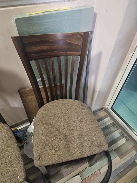 Дървена маса+3 стола