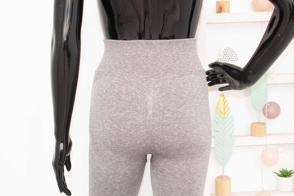 Gymshark оригинален дамски клин висока талия сив безшевен за фитнес XS