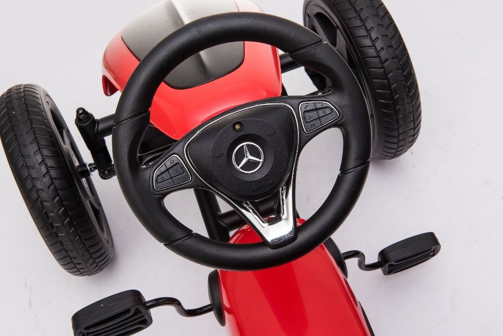 Masinuta GO Kart cu pedale pentru copii de la Mercedes #Rosu