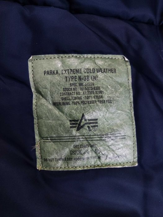 Парка Alpha Industries N-3B Replica Blue, размер S