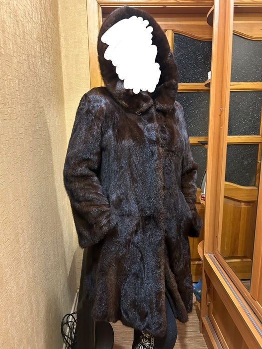 Норковая шуба цвет коричневый