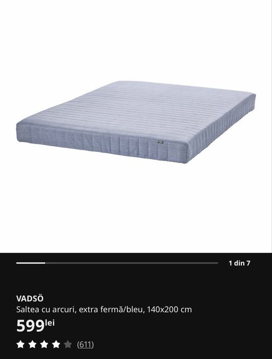 Saltea 140x200 ikea model Vadso