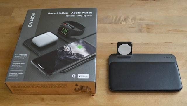 Nomad Leather Power Delivery Base Station Apple Watch Wireless Charger