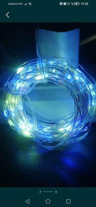 Lumini LED cu telecomanda cu 8 moduri, 20 m 200 LED-uri, pt decor, nou