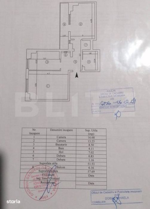 Apartament 2 camere, 57.69 mp, zona Gara