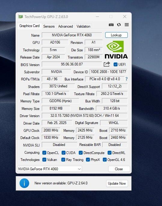 Видеокарта RTX 4060