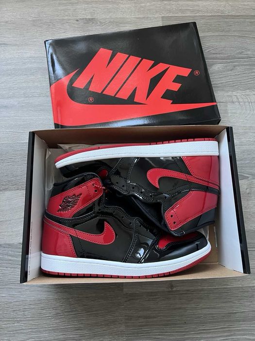 #WOW# Nike Air Jordan 1 Patent Bred - Verificare Colet - Premium