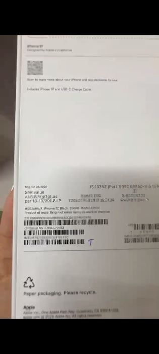 iPhone 17.256 GB.Новый