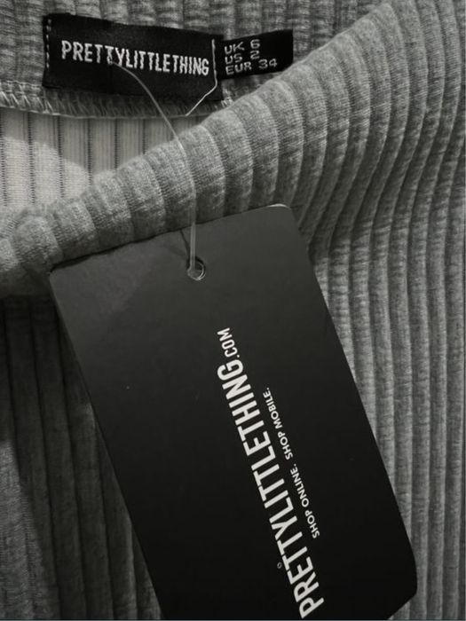 Rochie midi gri Pretty Little Thing