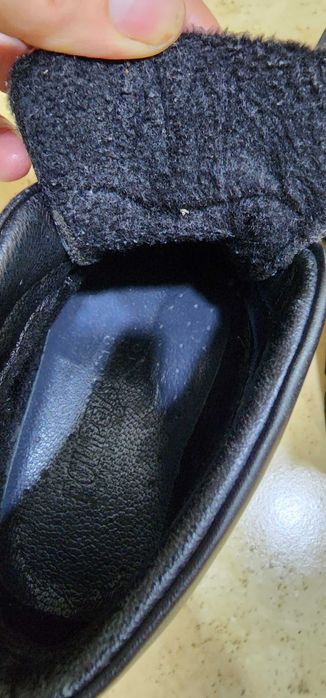 Детские кожаные ботиночки черного и белого цвета для девочки, Турция