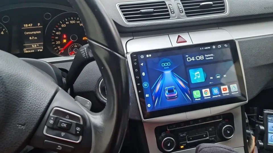 Navigatie Android CarPlay VW Passat B6 B7 CC Ram 10.1 Inch Volkswagen