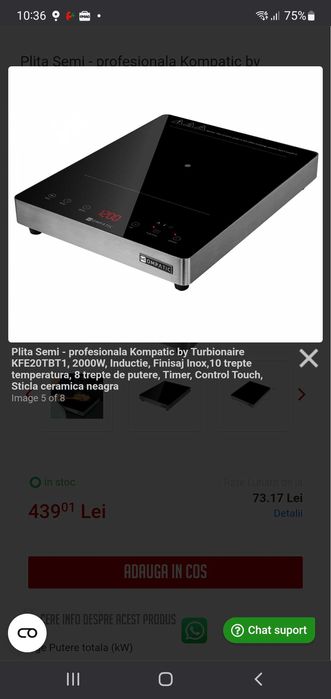 Plita electrica cu inductie semi-profesionala