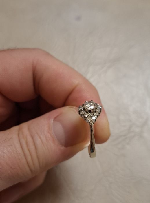 Inel aur alb 18 k dama 4 gr. 600 pe gram