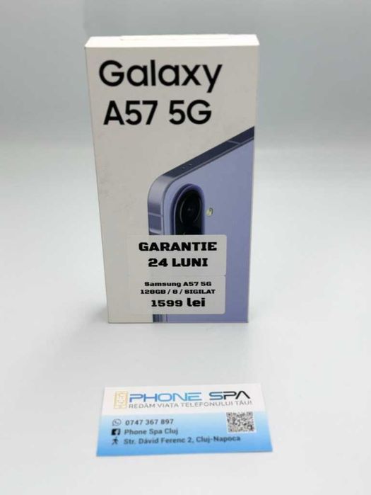 Samsung A57 5G 128Gb 8RAM SIGILAT,baby blue- Din magazin,cu garantie! RATE TBI !