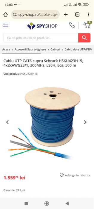 De vanzare cablu ecranat cat 6