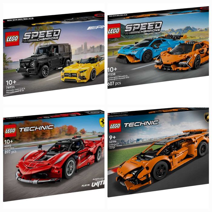 Нови Lego Speed Champions/Technic - Mercedes/ Lamborghini/ Ferrari