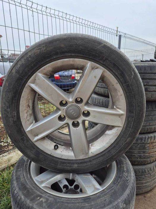 Set Jante Audi A3 5x112 cu anvelope 205/55r16 de vara 7.0jx16H2 et 46