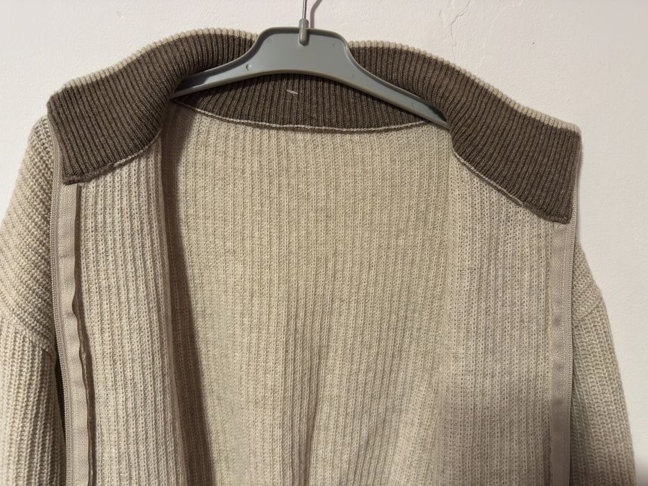 Pulover cu fermoar, bărbați, 80% lână, L