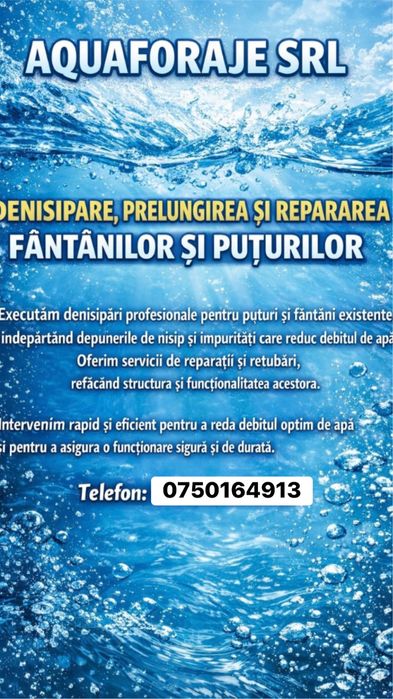 Foraje puturi apa