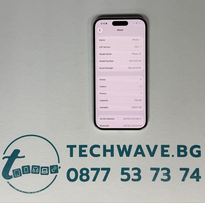 iPhone 16 White 256GB