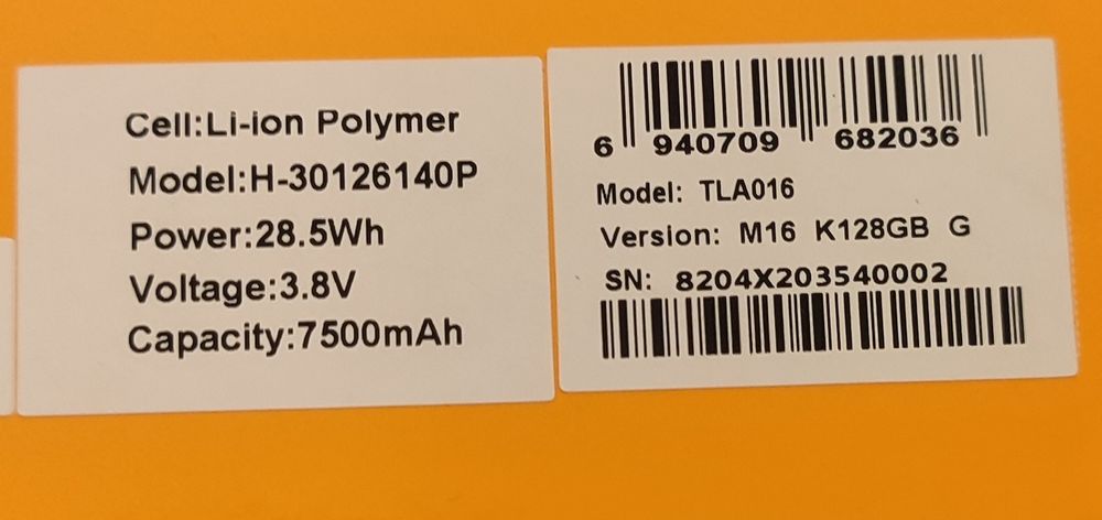 Новый планшет Teclast M 16