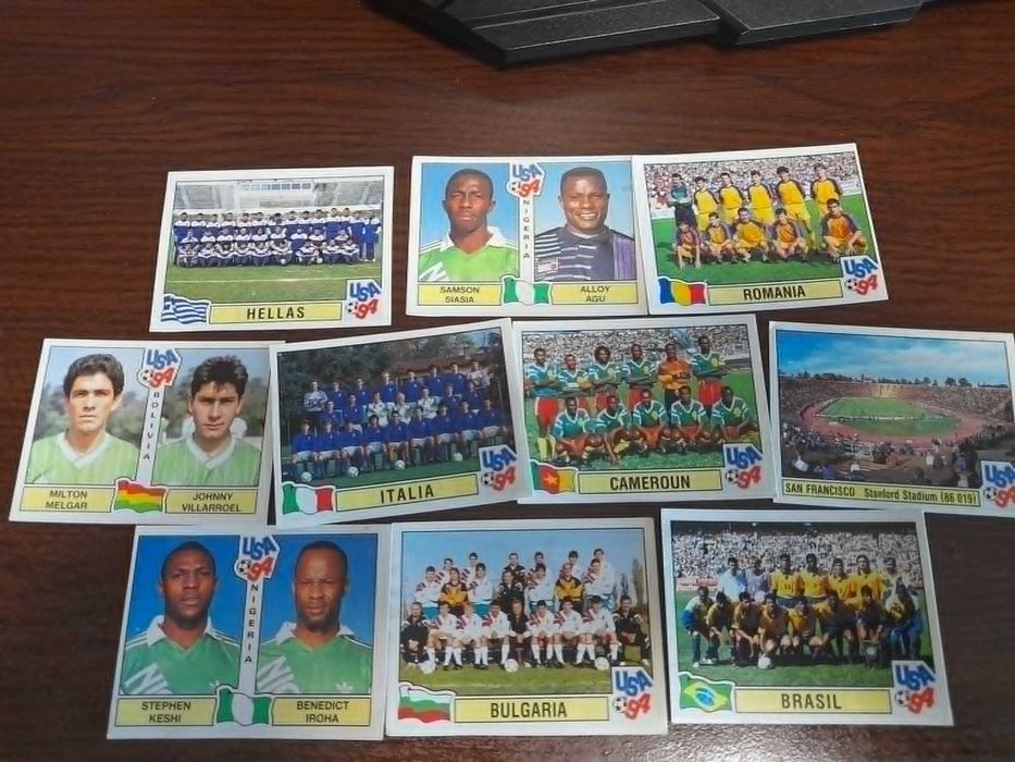 Голям лот стикери/отрезки Panini Световно 94-та и 98-ма, Европейско 96-та