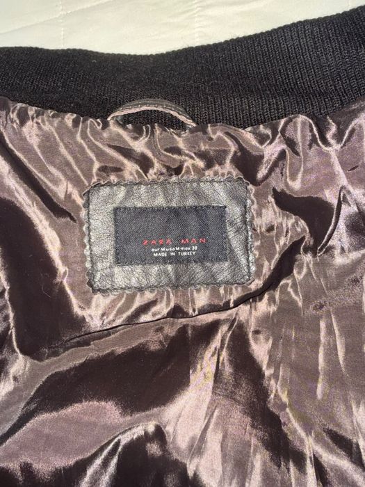 Кожаная мужская куртка Zara