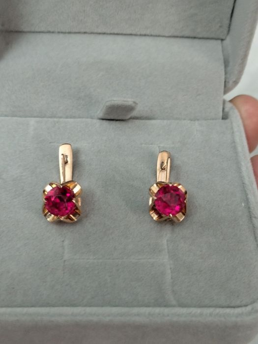 Советские серьги 583 пробы