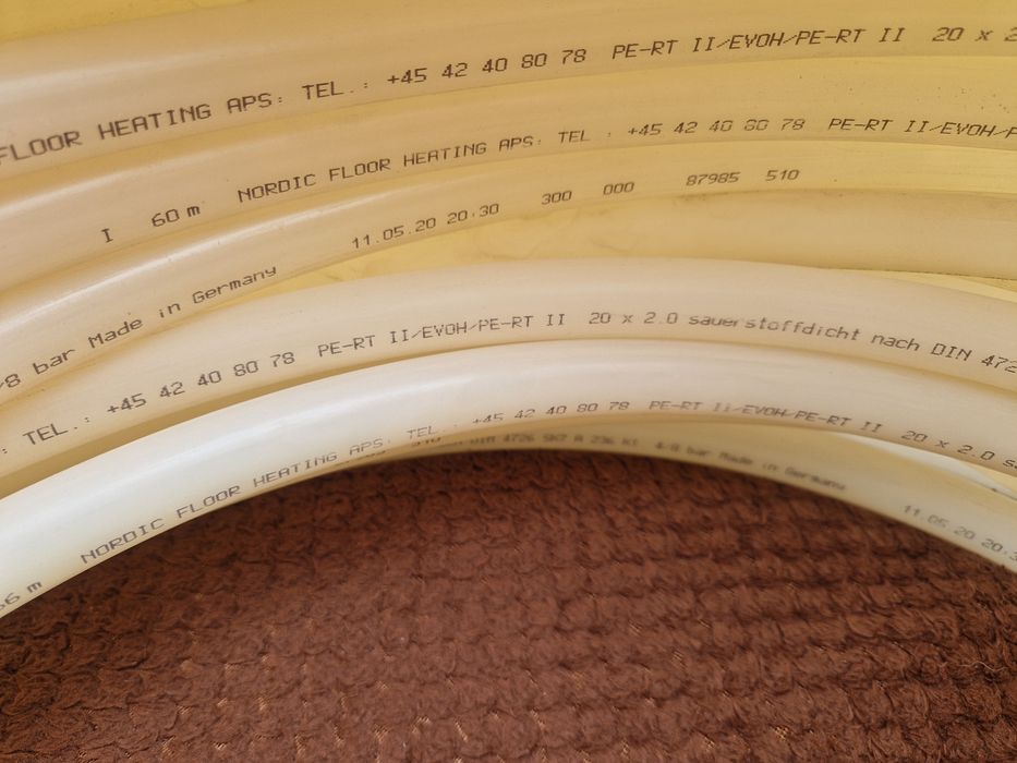 Furtun încălzire în pardoseală 20x2mm, 112 metri rămași.