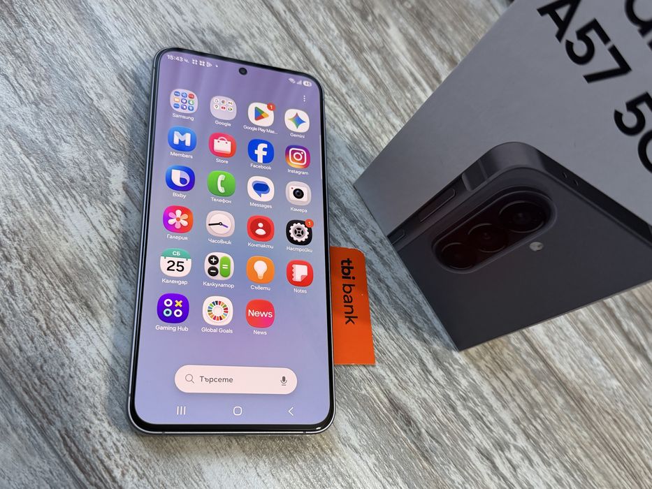 Samsung Galaxy A57 5G 256 GB 8 GB Ram Dual Sim Като Нов и Гаранционен, платен в кеш без лизингови опасности.
