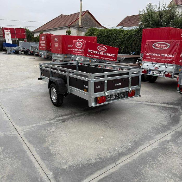 Remorcă auto Martz Holz 264R pe foi de arc 750kg basculabila