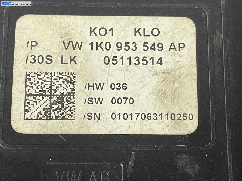 Calculator Modul Coloana Volan Volkswagen Golf 5 2004 - 2008 Cod 1K0953549AP [LR0115]
