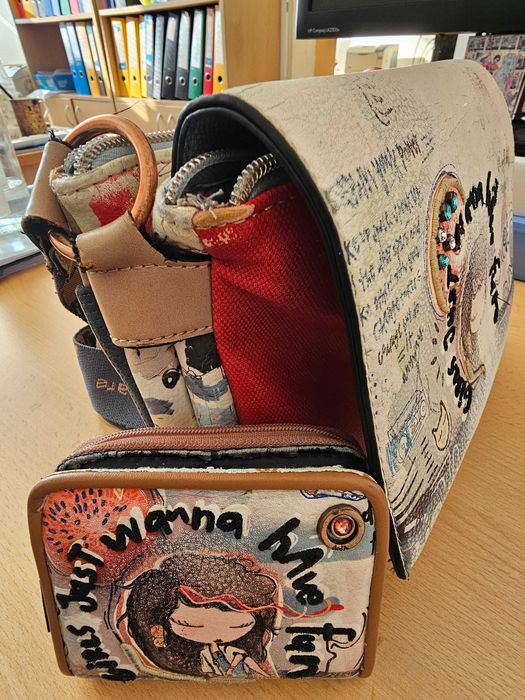 Anekke оригинален комплект от чанта и портфейл