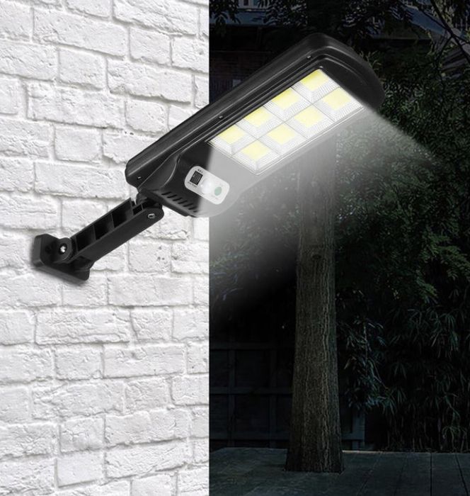 Set de 3 lampi  cu Incarcare Solara 150W, 160 LED-uri COB, telecomanda