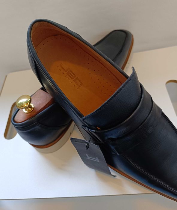 Pantofi loafer de lux 43 lucrati manual J. B. D. NOI piele naturala