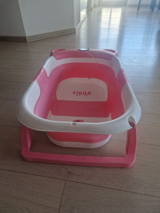 Cadita bebe Figga si suport/hamac perna, termometru,impecabila