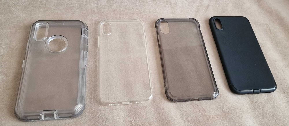 Huse Iphone X din silicon, plastic dur - noi