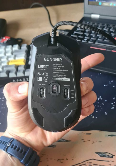 Гейминг мишка L33T GAMING GUNGNIR, RGB, програмируема