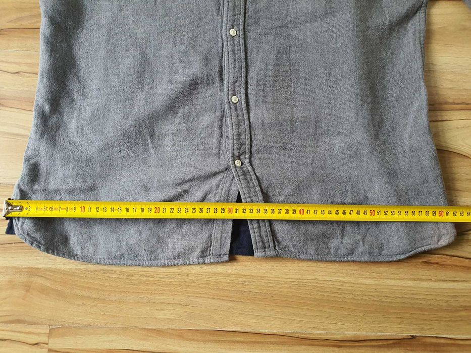 Tommy Hilfiger риза XL Regular Fit 100% памук сива, плътна материя