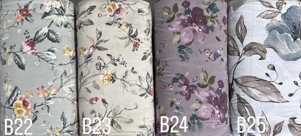 Бархет щампа и едноцветен за спално бельо,чаршафи, калъфки,100 % памук